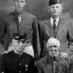 This picture shows four veterans of four different American wars. The picture was taken in the mid 1940s.