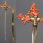 Coral Saber. Germany, circa 1560. The coral saber is a pure art collection piece with no particular practical function; it was certainly never actually used as a weapon.