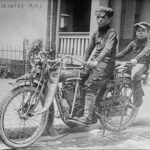 In 1913, the brothers, Louis [Bud], age 13, and Temple, age 9, rode from Oklahoma to New York City on the Indian Motorcycle seen in the photo.