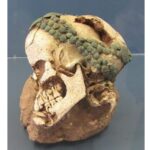 A skull of a girl was found from Pydna, an ancient Greek port on the Aegaean Sea, north of the holy mountain Olympus, in a district that was called Pieria, during the excavation from 1994 to 1996. 