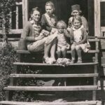 In 1939, in North Carolina, Mrs. Ethel Holsbrook, aged 33, was one of many rural women engaged in tobacco bag stringing, a crucial part of the tobacco industry in the region.