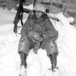 Leonard Russo of HQ Company, 3rd Battalion, 9th Infantry Regiment “Manchu”, 2nd Infantry Division, during the Battle of the Bulge near Bütgenbach Belgium – January 1945