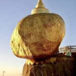 Kyaiktiyo Pagoda also known as Golden Rock is a well-known Buddhist pilgrimage site in Mon State, Myanmar.