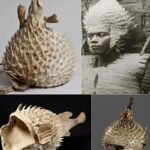 In the 19th century, the warriors of Kiribati utilized an extraordinary form of protective headgear known as te barantauti, which were helmets constructed from the desiccated skins of porcupinefish.