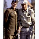 Easy Company veteran William ‘Wild Bill’ Guarnere poses with the man who portrays him in ‘Band of Brothers’, Frank John Hughes.